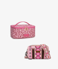 Wrangler Leopard PU Makeup Bag