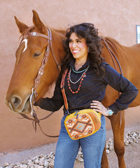 Wrangler Aztec Embroidered Whipstitch Sling Bag