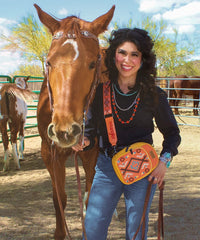 Wrangler Aztec Embroidered Whipstitch Sling Bag