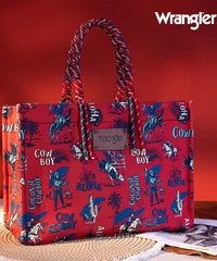 Wrangler Cowboy Print Tote Bag