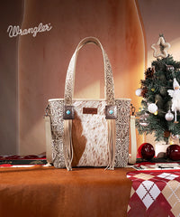 Wrangler Cowhide Fringe Concealed Carry Purse
