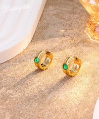 Wrangler Western Emerald Huggie Hoop Earrings