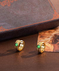 Wrangler Western Emerald Huggie Hoop Earrings