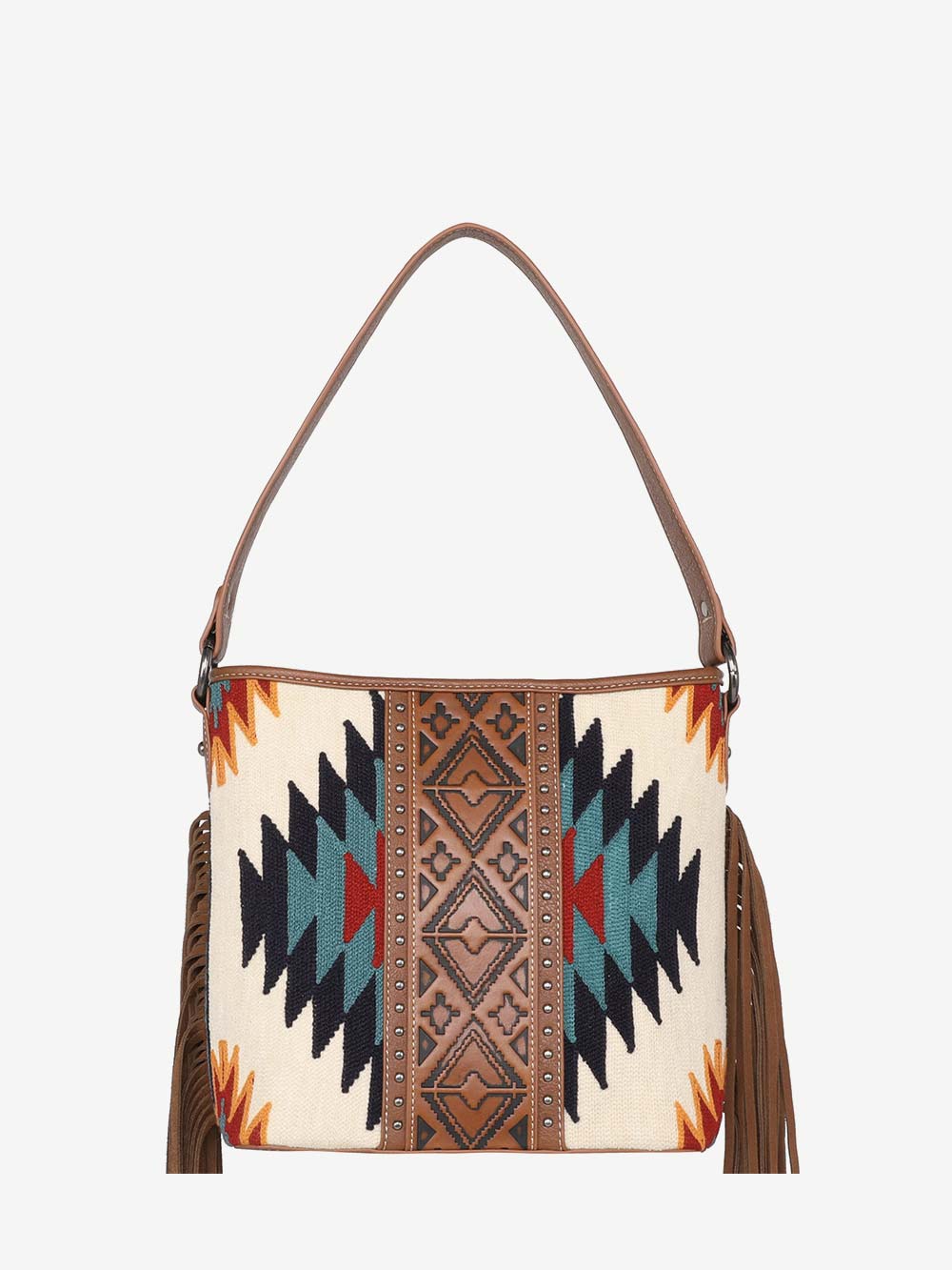 Montana West Aztec Tapestry Fringe Concealed Carry Hobo - Montana West World