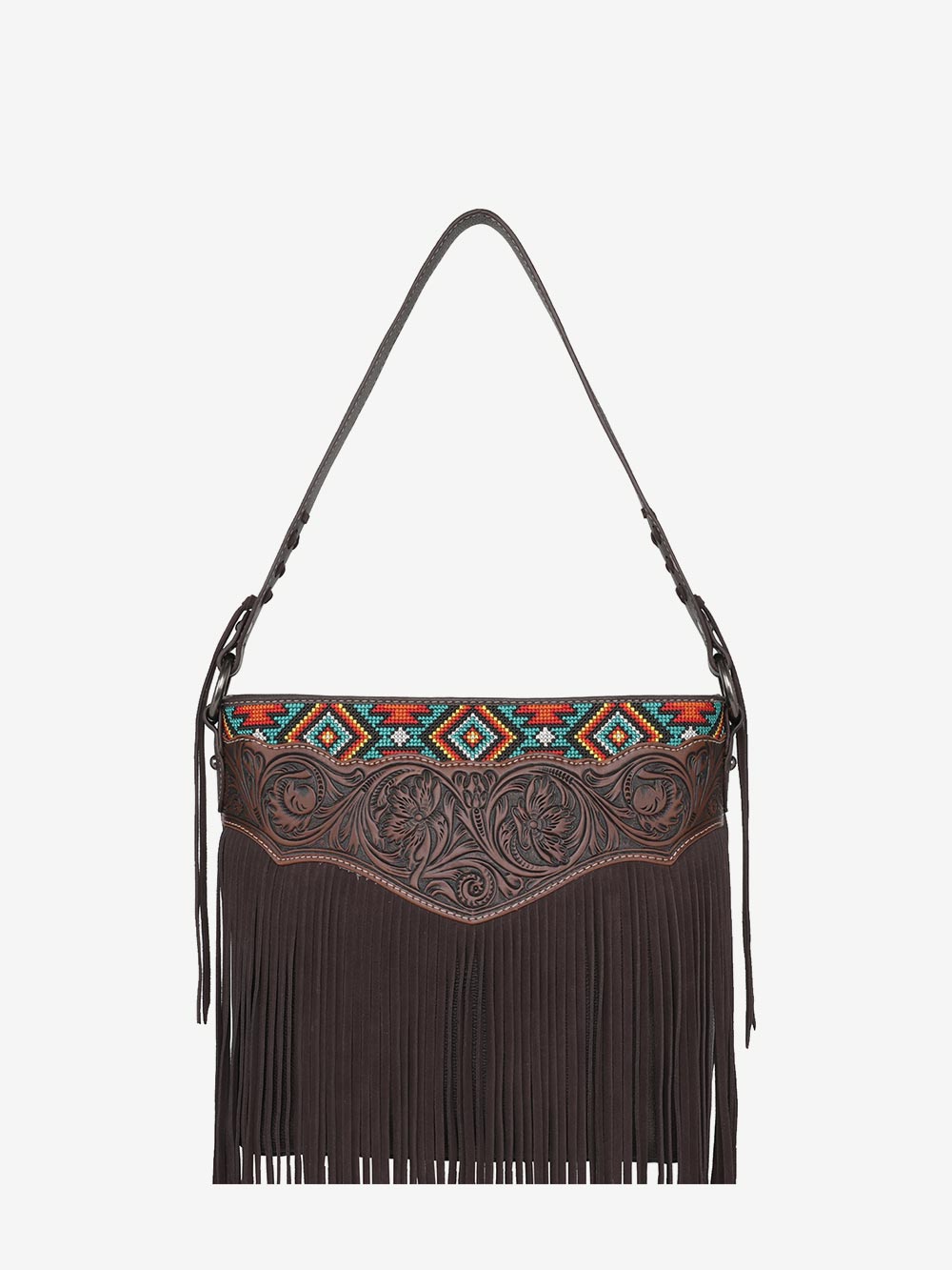 Suede Fringe Purse with Removable Strap – Montana Rustic Accents