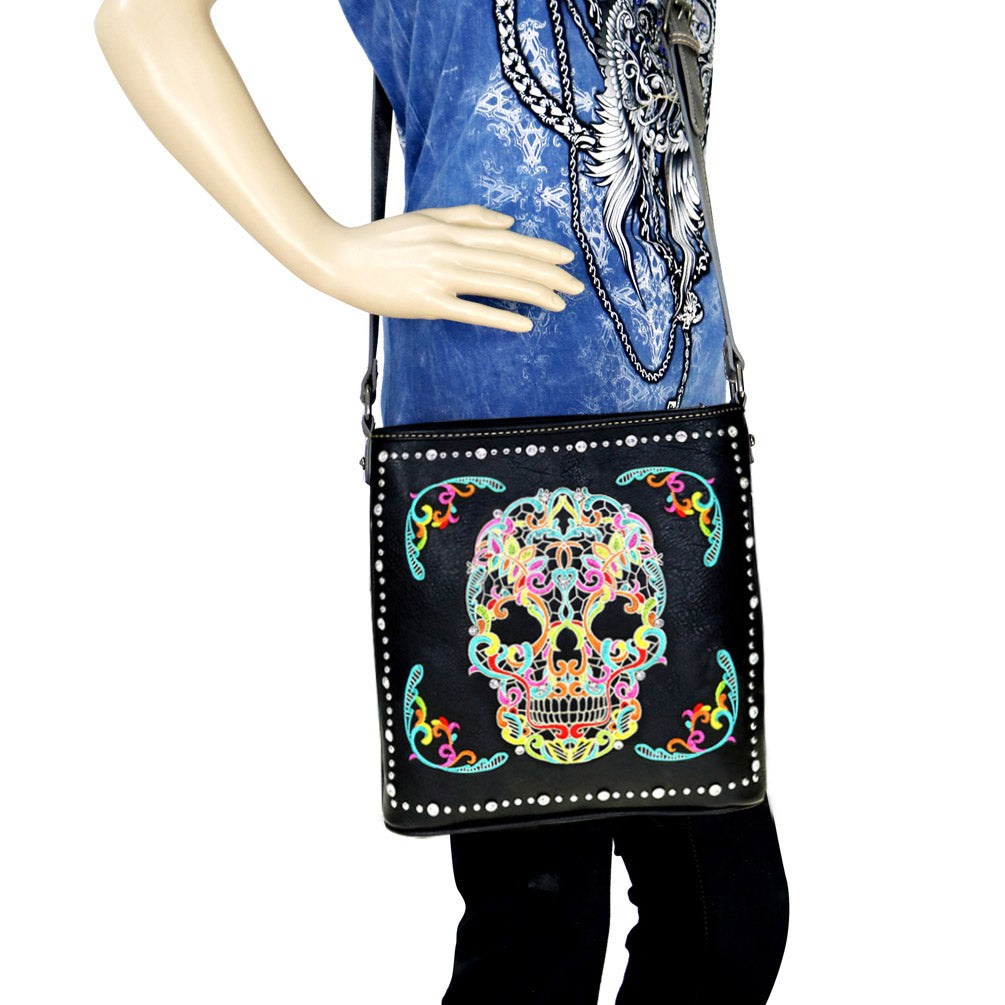 Montana West Sugar Skull Concealed Handgun Crossbody - Montana West World