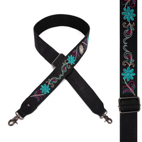 Montana West Western Black Embroidered Crossbody Strap - Montana West World