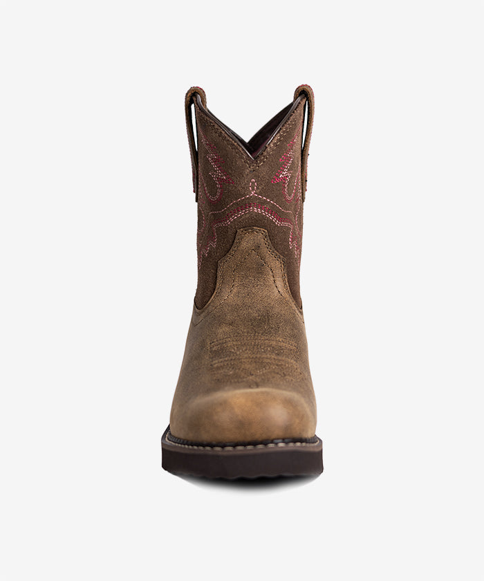 Women’s Rose Dust Genuine Leather Suede Embroidered Boots