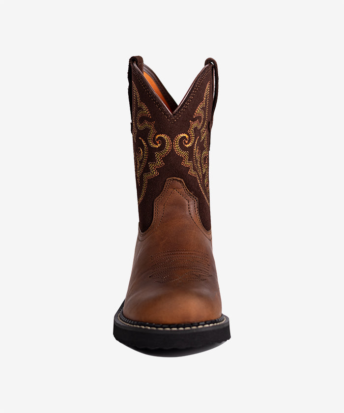Women’s Brown Suede Embroidered Western  Boots
