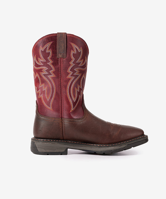 Men’s Wild Scarlet Bold Leather & Embroidered Shaft Western Boots