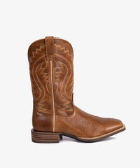 Men's Full Leather Square Toe Retro Western Boots