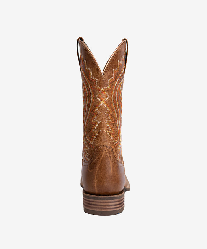 Men's Embroidered Wide Toe Cowboy Boots