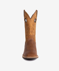 Men's Pull-On Distressed Leather Square Toe Western Boots