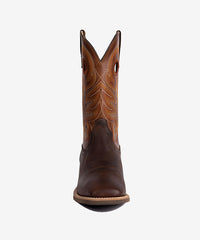 Men's Pull-On Embroidered Square Toe Western Boots