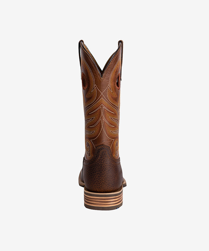 Men's Pull-On Embroidered Square Toe Western Boots