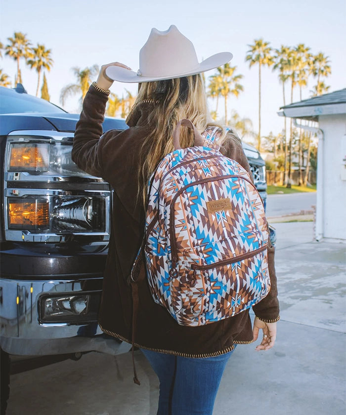 Wrangler Aztec Printed Diaper Bag Backpack 