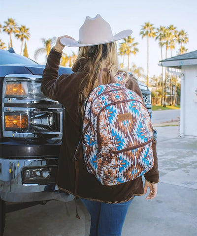 Wrangler Aztec Printed Diaper Bag Backpack 