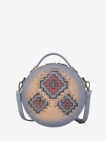 Montana West Cut-out Aztec Applique Crossbody Circle Bag - Montana West World