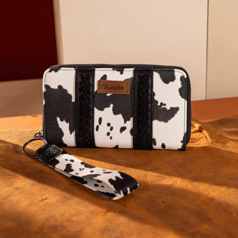 Wrangler Cow Print Wallet - Montana West World