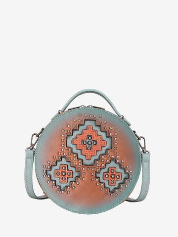 Montana West Cut-out Aztec Applique Crossbody Circle Bag - Montana West World