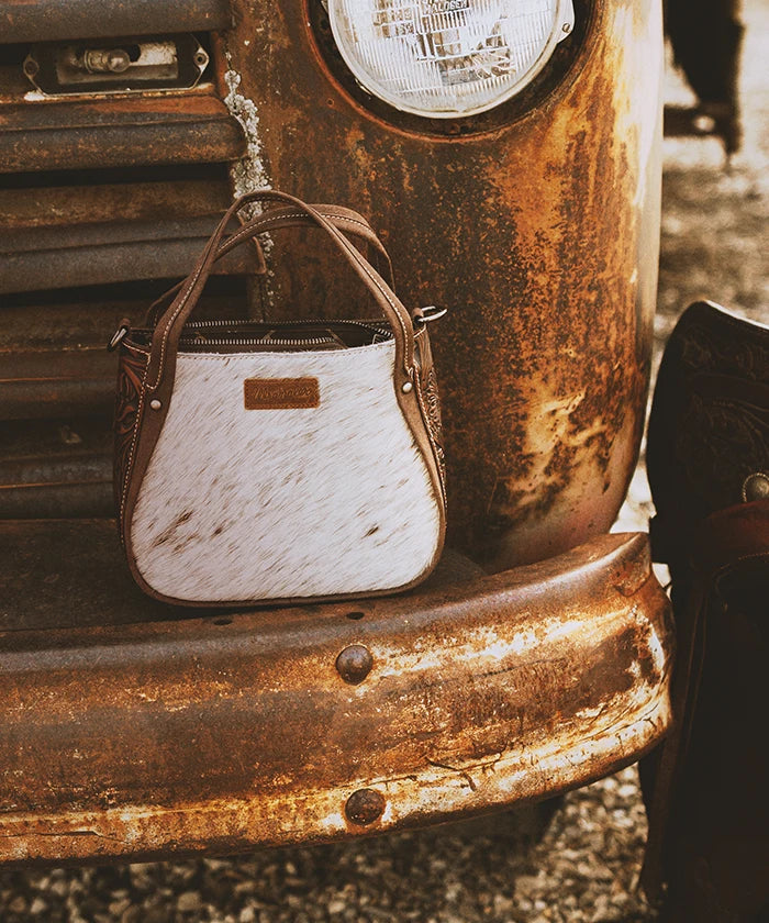 Wrangler Genuine Hair-On Cowhide Tote Bag