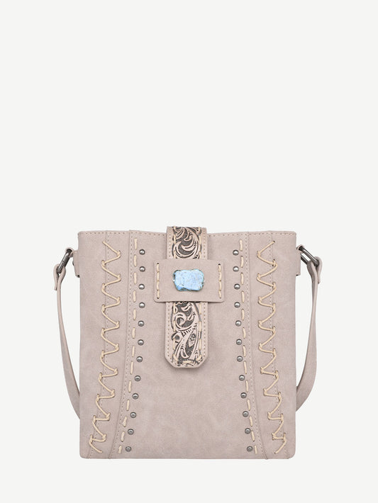 Montana West Tooled Buckle Hand-stitch Concealed Carry Crossbody - Montana West World