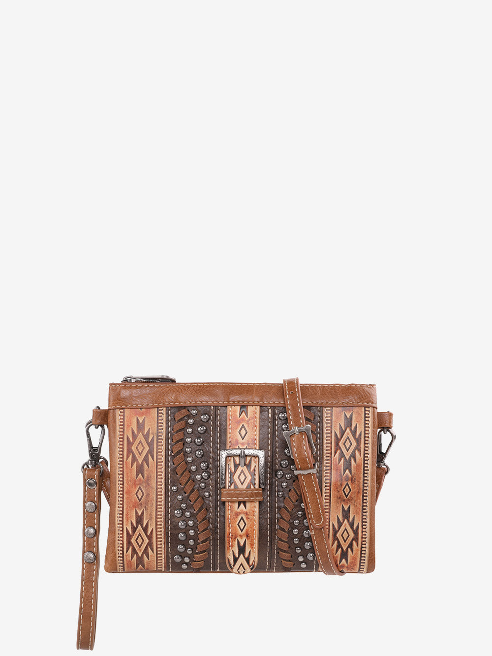 Montana West Embossed Geometric Aztec Handbag Set - Montana West World