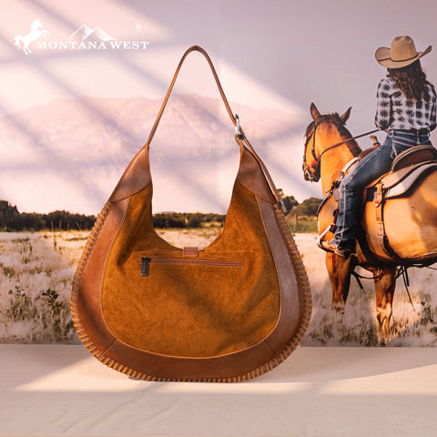 Pre-sale Montana West Studded Whipstitch Hobo Bag
