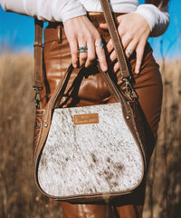 Wrangler Genuine Hair-On Cowhide Tote Bag
