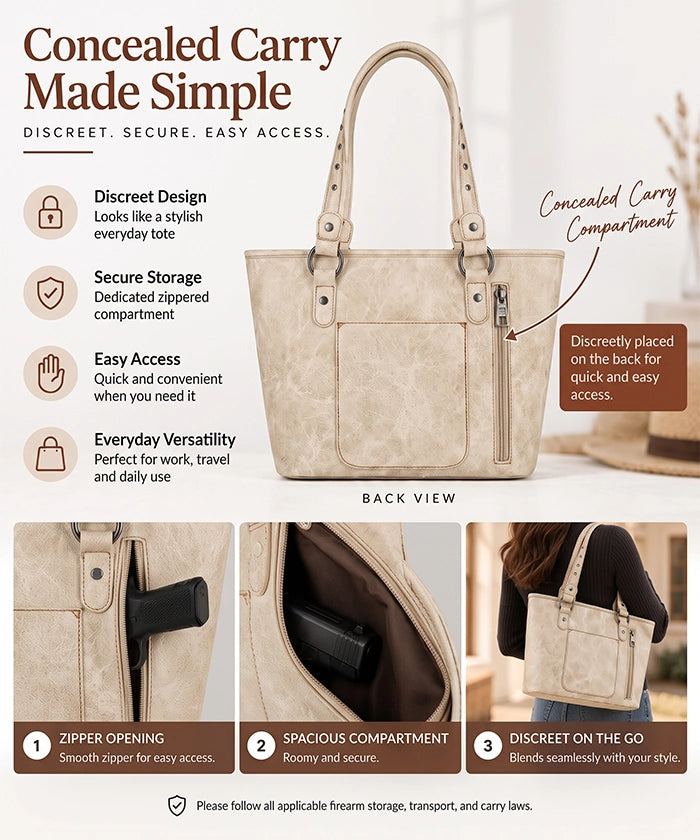 Concealed Carry Tote Bag