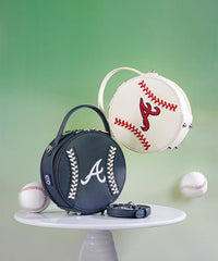 MLB Atlanta Braves Leather Circle Crossbody Bag