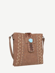 Montana West Tooled Buckle Hand-stitch Concealed Carry Crossbody - Montana West World