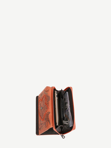 Montana West Cut-out Floral Embossed Wallet - Montana West World