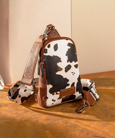 Wrangler Cow Print Concealed Crossbody Bag Set