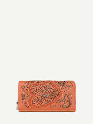 Montana West Cut-out Floral Embossed Wallet - Montana West World