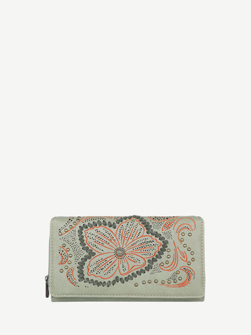 Montana West Cut-out Floral Embossed Wallet - Montana West World