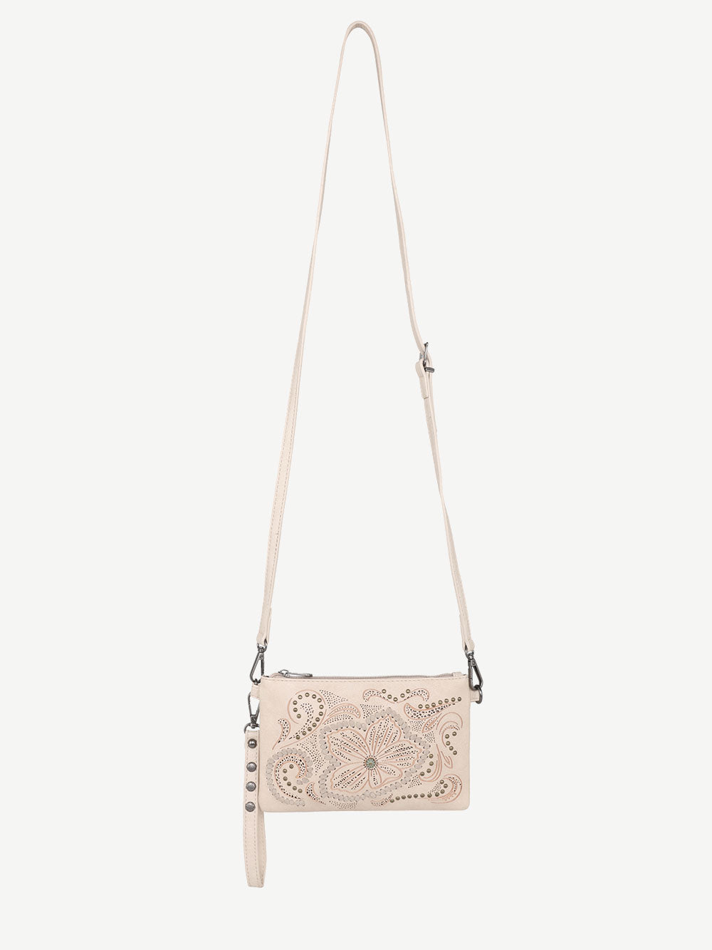 Montana West Cut-out Floral Embossed Crossbody Wristlet - Montana West World