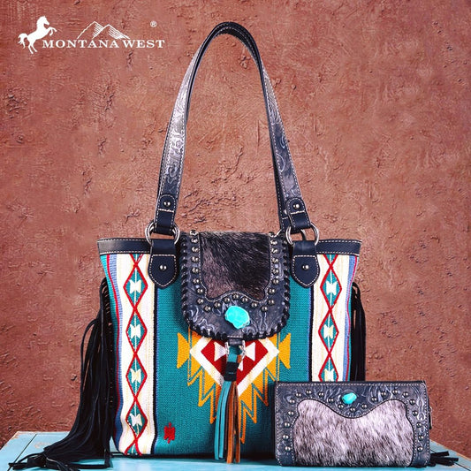 Montana West Hair-On Cowhide Aztec Tapestry Concealed Carry Collection - Montana West World