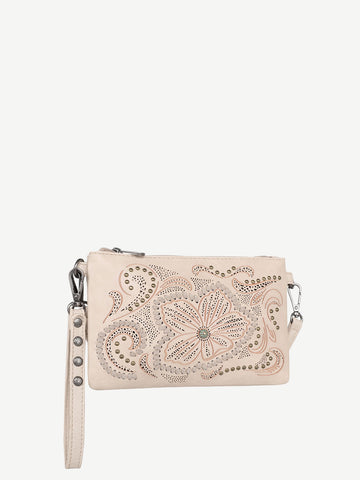 Montana West Cut-out Floral Embossed Crossbody Wristlet - Montana West World