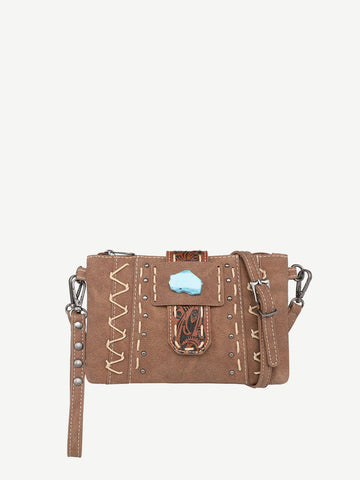 Montana West Tooled Buckle Hand-stitch Concealed Carry Crossbody - Montana West World