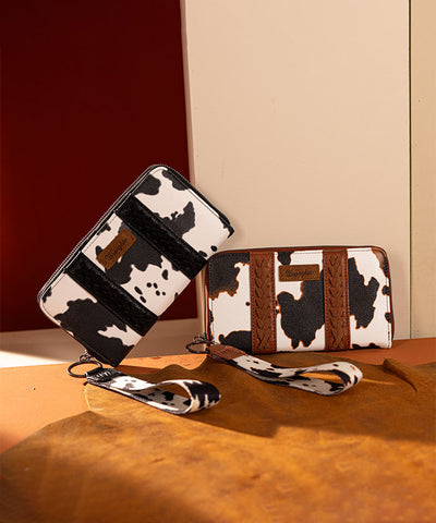 Wrangler Cow Print Concealed Crossbody Bag Set