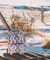 Wrangler Aztec Printed Diaper Bag Backpack