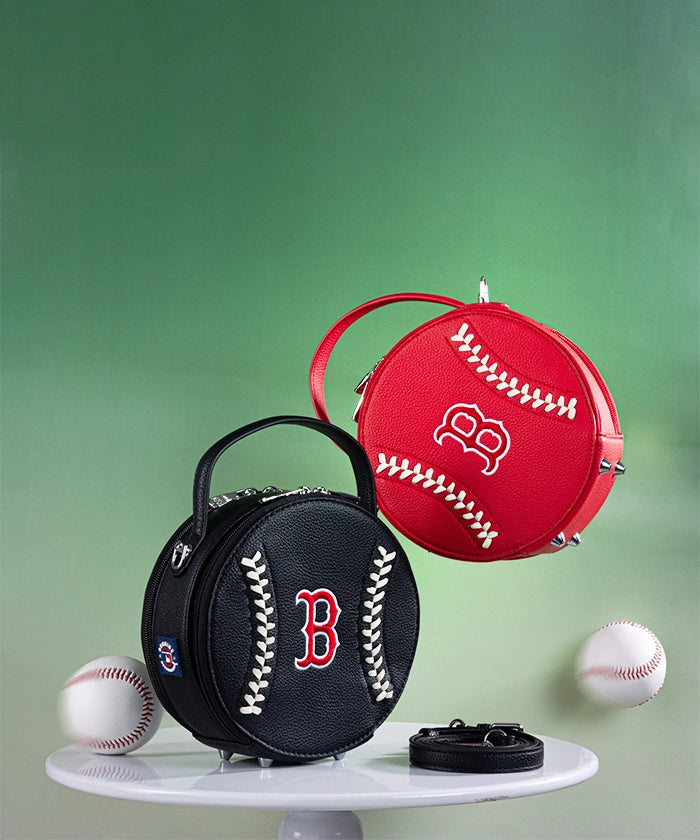 MLB Boston Red Sox Leather Circle Crossbody Bag