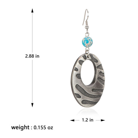 Rustic Couture's® Teardrop Loop Natural Stone Dangling Earring