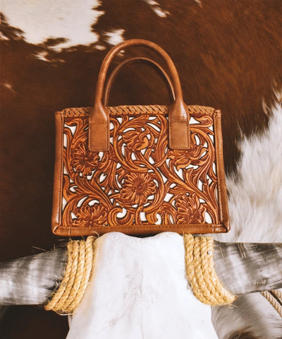 Trinity Ranch Tooled Tote Carry Bag Set