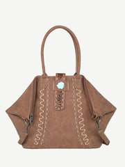 Montana West Tooled Buckle Hand-stitch Concealed Carry Tote - Montana West World