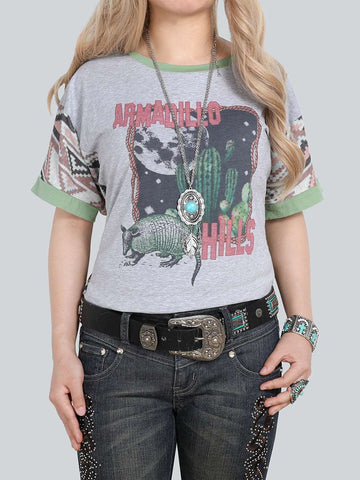 Delila Women Washed ARMADILLO HHLS Graphic Tee - Montana West World