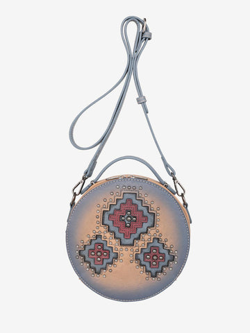 Montana West Cut-out Aztec Applique Crossbody Circle Bag - Montana West World