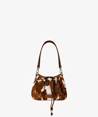 Wrangler Cow Print Drawstring Bucket Bag (Pre-sale)