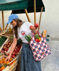 (Pre-order) Montana West (USA) 250th anniversary Foldable Reusable Grocery Bag – Holds 30kg+, Waterproof & Shoulder-Padded
